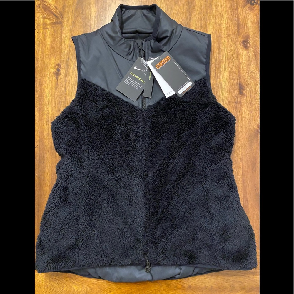 Nike Synthetic Filled Reversible Faux Fur Vest